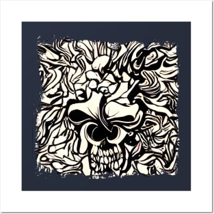 skull teeth hard rock metal Posters and Art